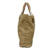 Used GG Canvas Tote Bag, Size 9539, 189669, 7924, A4 Cotton Calfskin, Light Pink Gold Logo Embossed, Beige, Women's
