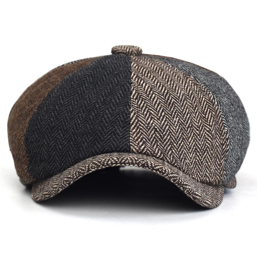 Four Seasons Vintage Herringbone Newsboy Caps Casual Outdoor Retro Beret Hats Octagonal Hat Fashion Flat Caps
