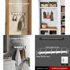 Wall Coat Hooks Mounted Stainless Steel Rack For Bathroom And Kitchen Storage