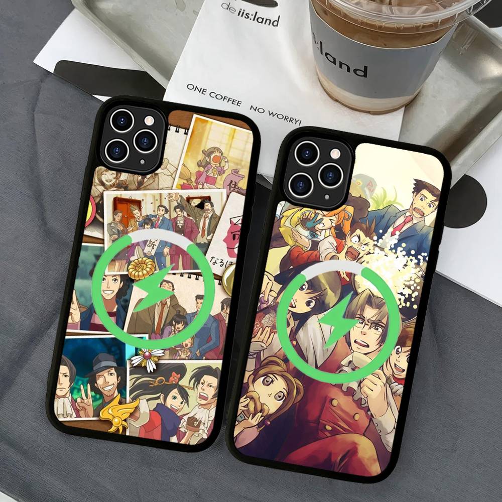 Classic Game Ace Attorney For Magsafe Magnetic Phone Case For IPhone 17 16 15 14 13 12 11 Plus Pro Max PC+TPU Cover