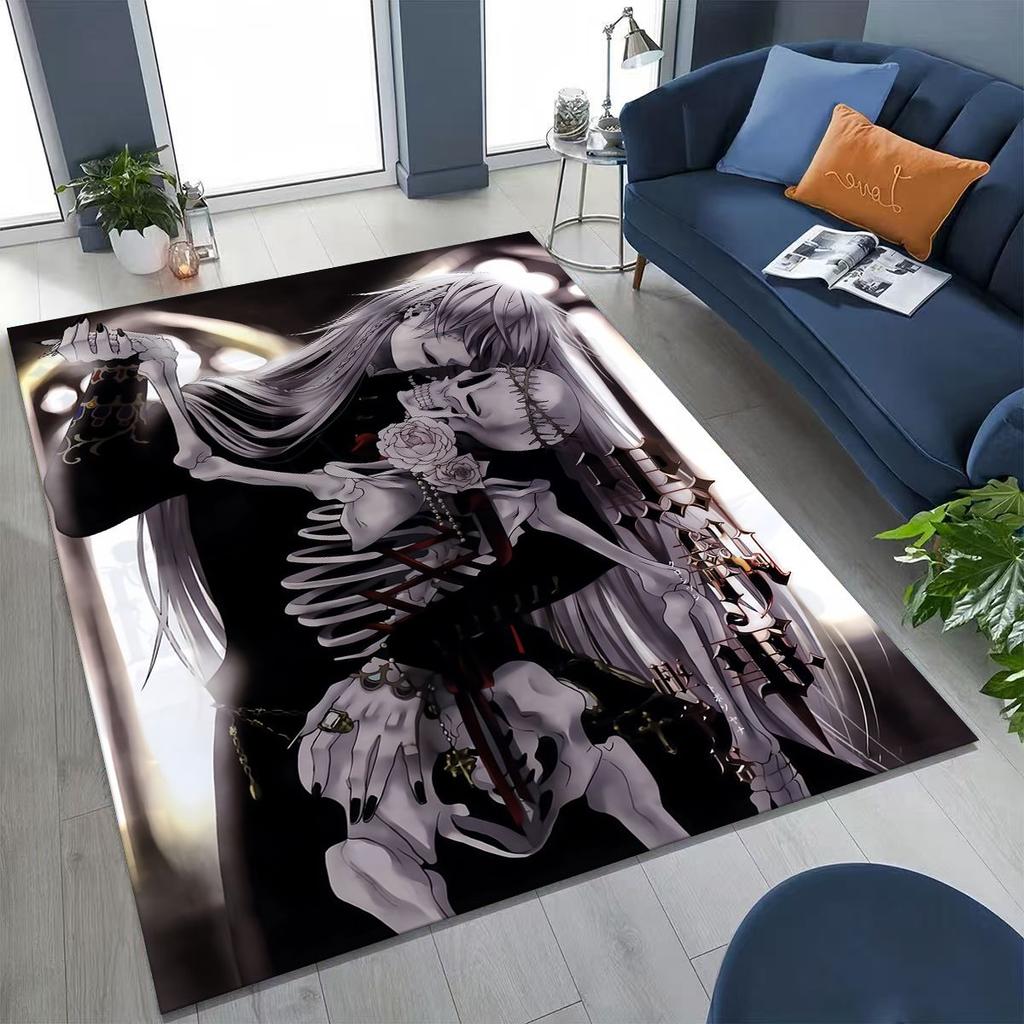 Anime Black Butler Sebastian Ciel Cartoon Cartoon Rug for Bedroom Living Room Sofa Home Doormat Decor,Kids Non-slip Floor Mat