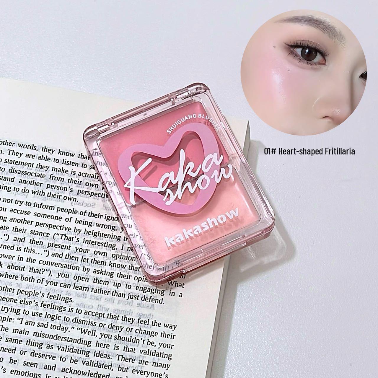 

Kakashow Dewy Blush & Highlight Cream Duo: Natural Brightening & Plumping Watery Rouge. 5g