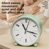Metal Quartz Alarm Clock Student Wake-up Clock Silent Scan Night Light Desktop Alarm Watch Bedroom Decorative Ornaments2