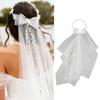 Handmade Vine Bridal Wreath Veil Headwear Features 3D Floral Accent Lightweight Comfort for Extended Wedding Wear