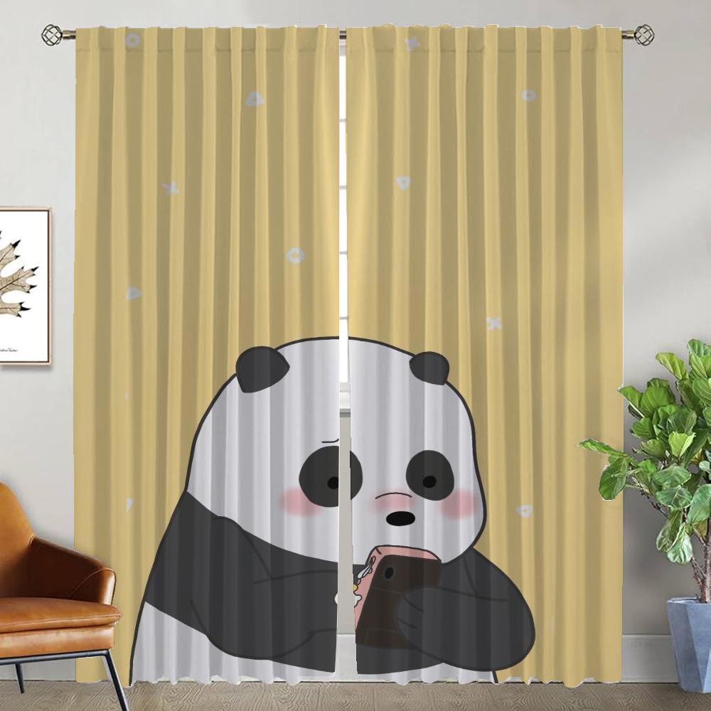 We Bear Bears Blackout Curtain for Room 2 Panel Modern Living Room Curtains Shades Home Interior Curtains Tulle for Bedroom