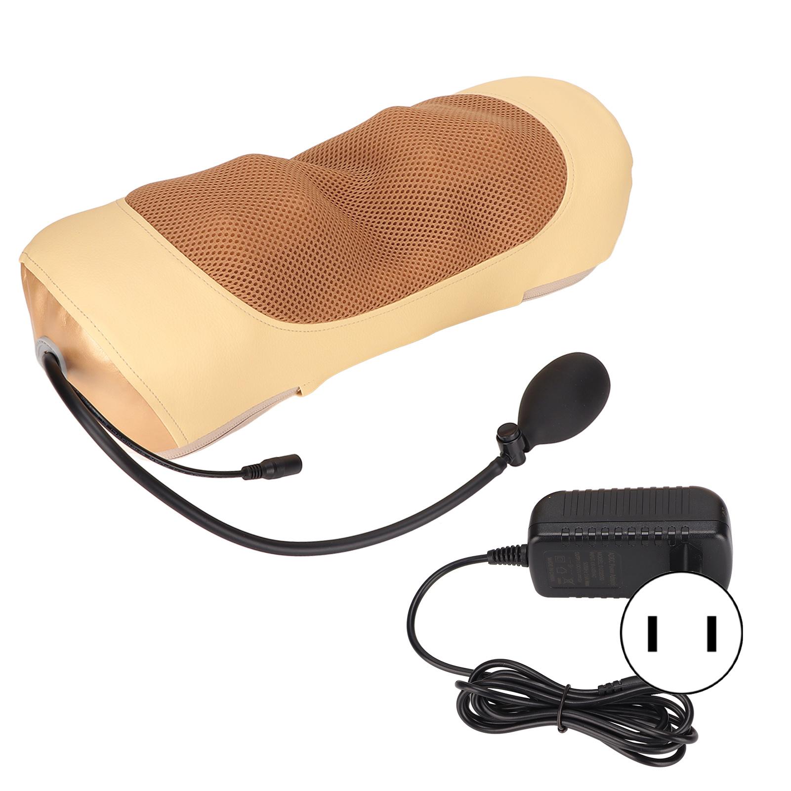 

Электрическая массажная подушка для шеи, вибрационная массажная подушка с горячим компрессом для талии, задней части ног, 110‑240 В US Plug