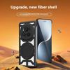 For Honor Magic7 Pro 5G Case with Kickstand Heat Dissipation Hard PC Phone Back Cover Carbon Fiber Texture