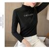 Half High Collar Undershirt Long Sleeved T-shirt Women's Top
