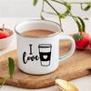 Life Begins After Coffee Print Mugs Creative Coffee Tea Drink Dessert Breakfast Milk Cup Enamel Mugs Handle Drinkware Best Gifts