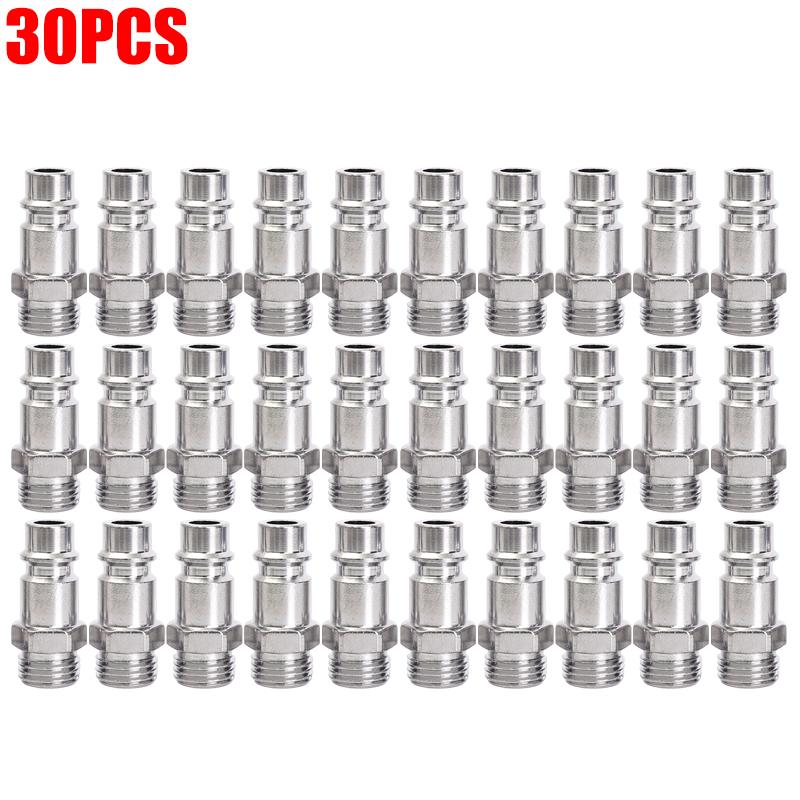 Quick Release air Compressor Connector Pneumatic Fittings G1/4 External Thread Air Line Hose Connectors Plug Pneumatic Tools