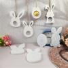 Easter Theme Resin Pendant Silicone Molds Eggs/Rabbit Silicone Molds Heat Resistant for Chocolate Holder Jewelry Making