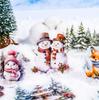 Winter Schnee DIY Collage Aufkleber - Weihnachten Journal Pack