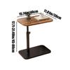 Adjustable C-shaped Table for Small Spaces 360-degree Horizontal Rotation Multifunctional Use Suitable for Living Room Bedroom