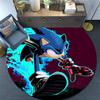 Sonic Scenes,Round Area Rug,Carpet Rug for Living Room Bedroom Sofa Playroom Decor,Non-slip Floor Mat