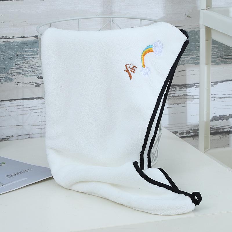 

Коралловый флис утолщенная шапочка для сушки волос женская супер водопоглощение быстросохнущая милая шапочка для вытирания головы женская сумка полотенце для волос шапочка для душа Internet celebrity dry hair hat