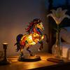3D Rainbow Pony LED Night Light Handmade Resin Dog Lamp USB-Powered Ambient Lighting for Bedroom Desk Energy-Saving Gift for Pet Lovers & Home Decor