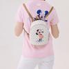 New MLB Disney, Collaboration Artificial Leather Polyester Backpack Mini Unisex Beige/Black 32BGK1011