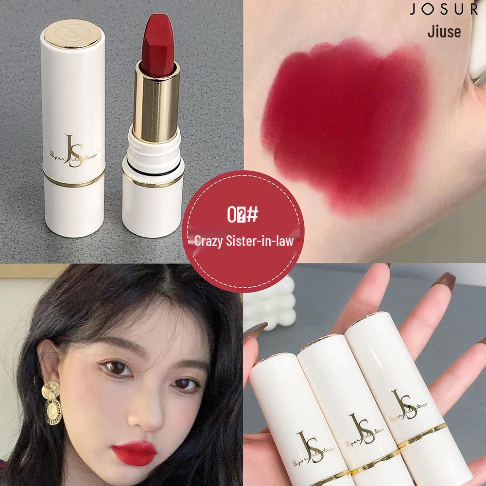 

JOSUR Velvet Matte Non-Transfer Soft Mist Lipstick in White Tube 4.2g