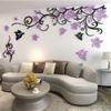 Modern Flower Rattan Acrylic Wall Stickers 3D DIY Wallpaper Living Room TV Background Wall Decal Home Decor