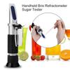 RZ120 Handheld Brix Refractometer Sugar Tester for Beer Wine Fruit Juice 0 32percent  ATC