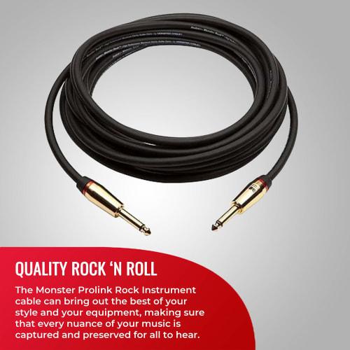 MONSTER CABLE ROCK2-12 600540, 12ft Guitar Cable with Direct To Direct Plugs, M