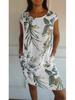 2026 Women’s Summer Cotton & Linen Printed Skirt with Pockets – European & American Style