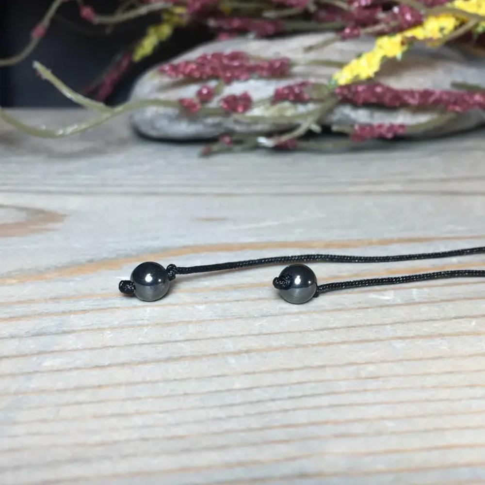 Braided Natural Stone Necklace Black Onyx Black Agate Unique Original Jewelry Women Light Luxury 40cm+5cm Extender Chain