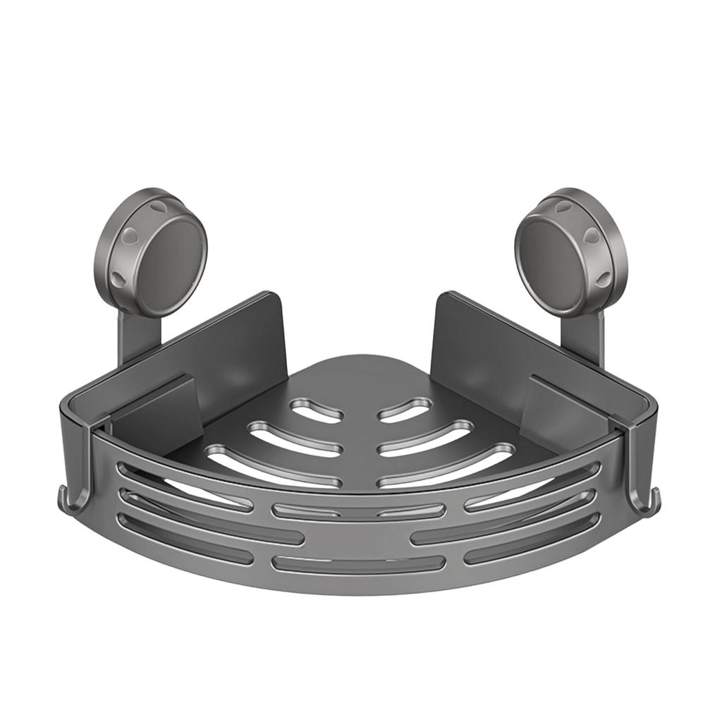 Suction Cup Corner Shelves No Drilling Bathroom Storage Rack, Shower Shelf Suction Cup Shower Caddy Corners Organizer Storage Rack Adhesi