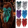 Soft Fabric Hair Decorations for Cosplay Halloween Bow Clip Women Girls, Spider Web Barrettes Gift Ideas Clips, Large Bowknot Accessories Party