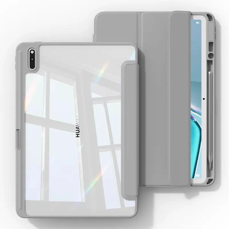 Transparante Acryl Case Voor Huawei Matepad Air 11.5 11 10.4 Pro 11 10.8 Potloodhouder Cover Voor Honor Pad V6 V7 10.4 Inch Cases Matepad Pro 11 2022
