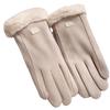 1 pair of comfortable multi-color tactile gloves - winter cold-proof, plush winter gloves, outdoor casual gloves