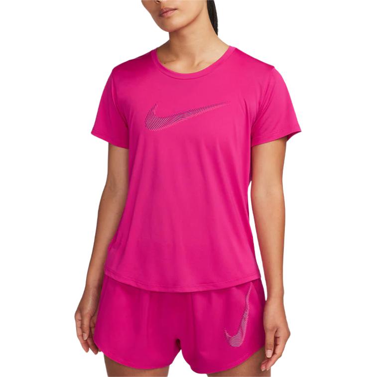 

Nike Logo Print Crew Neck Straight Fit Short Sleeve T-Shirt Women Tops Red FB4697-615 XS