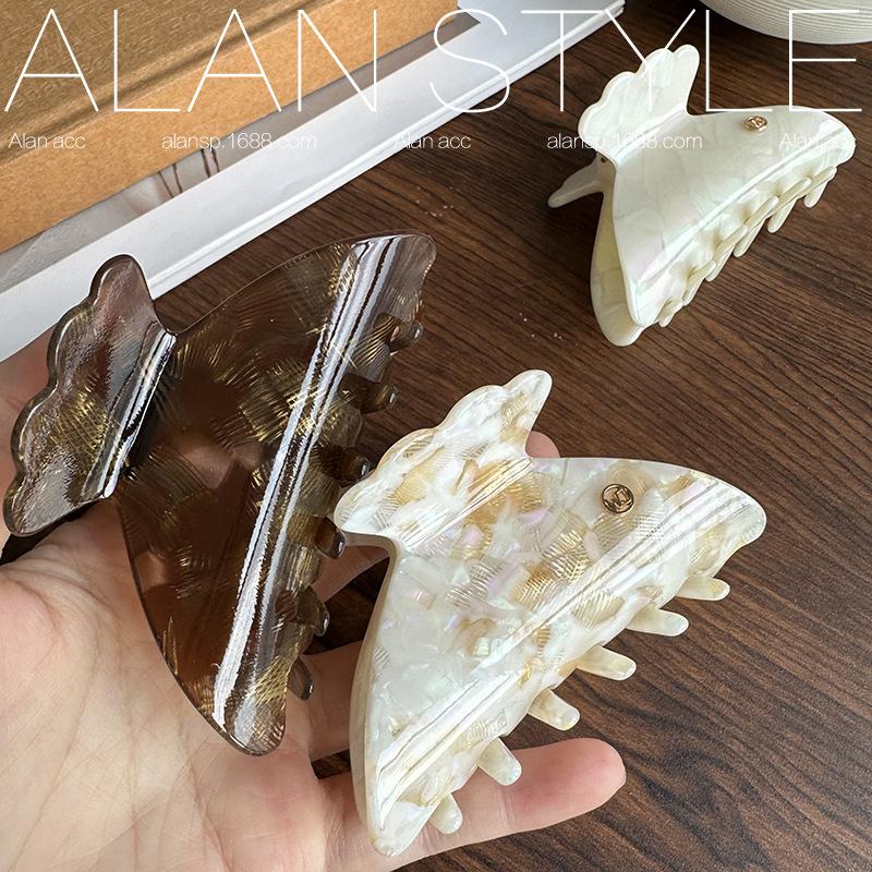 Ah Lan Hair Accessories Acetic Acid Grab Clip Semi-Tie Hairpin Gold Label Headgear Women'S Versatile Grab Clip Hair Premium Hair Accessories