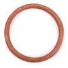 Seamless Genuine Leather Leather Simple Plain 3 Sizes 6mm Thick Fits 19cm [silver KYASYA] Bangle, Bracelet, Cowhide, Brown, Bangle, Available, (Large