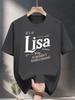 T-shirt with "It's a Lisa Thing" Graphic Print - White Casual Summer Tee