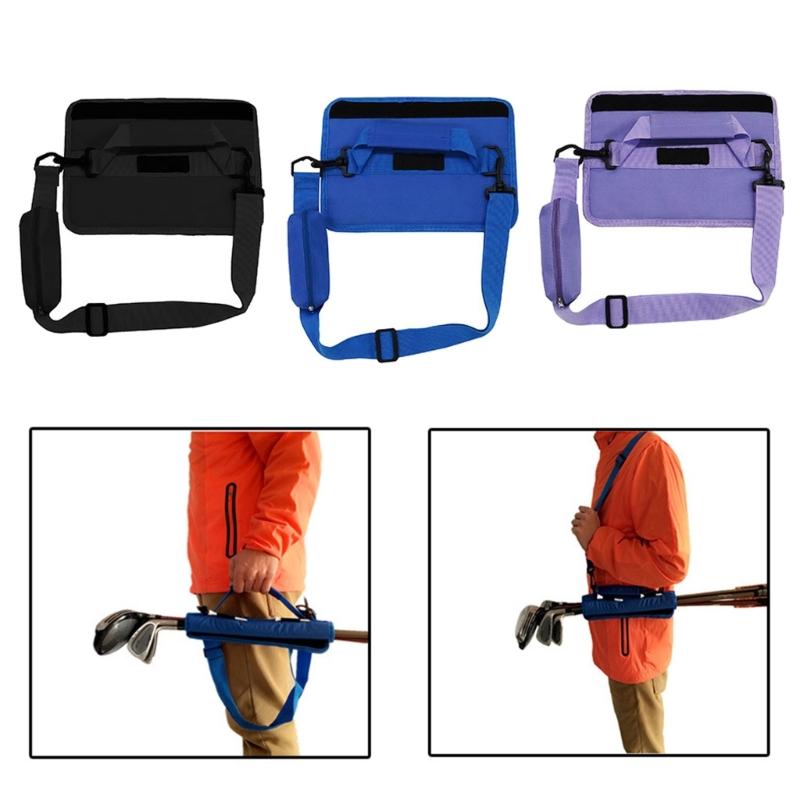 Golf Club Bag With Side Pocket Nylon Golf Club Carrier Bag Carry Driving Range Travel Bag Golf Training Organizer