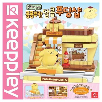 Sanrio Characters Pom Pom Purin Sweet Block Pudding Shop, 1 κομμάτι Κορεάτικα δημοφιλή παιχνίδια