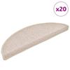 Step Mats 20 Pcs. 56 X 17 X 3 Cm Taupe Semi Circular