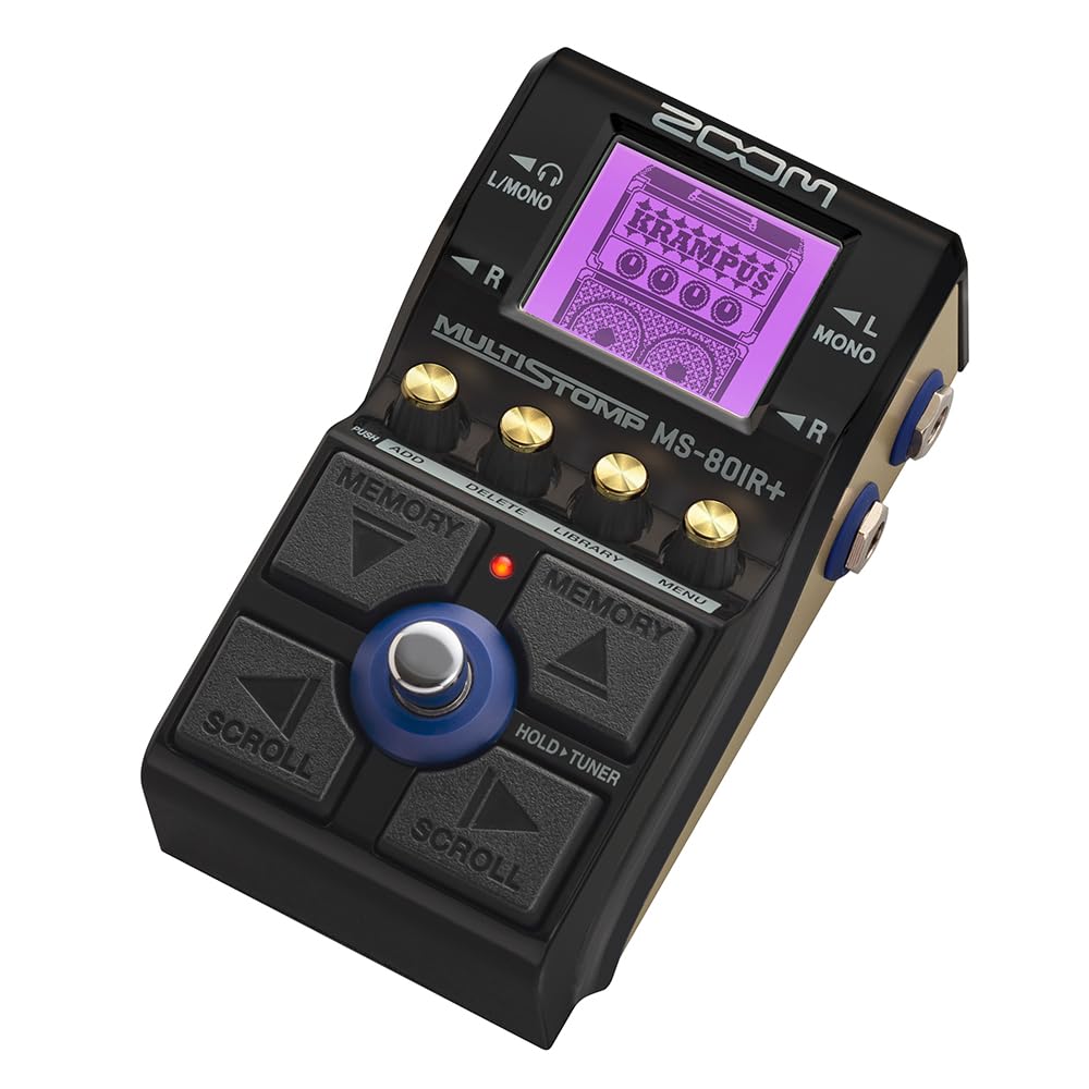 ZOOM MS-80IR+ Multi-Stomp Pedal, Black, with 23 Built-in Guitar Amp Models and Amp & Cabinet Simulator