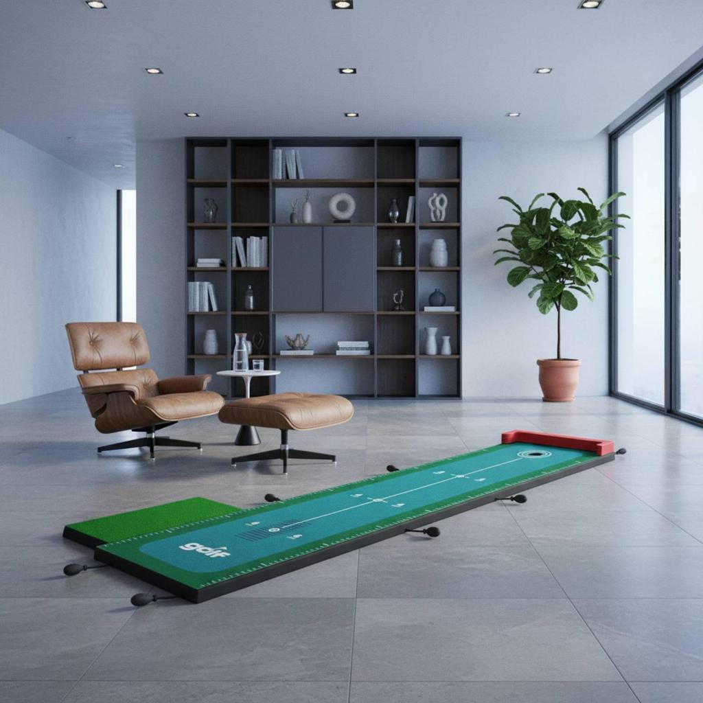 Covoraș reglabil pentru putting cu pantă, margini finisate, ajutor pentru antrenament golf