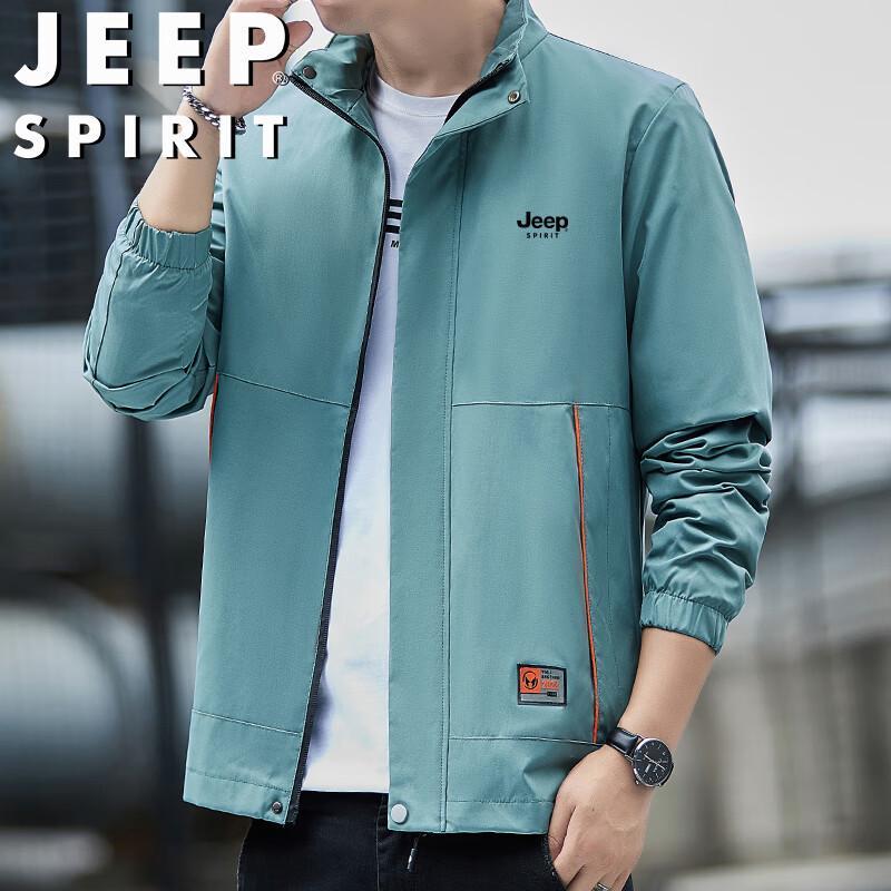 JEEP SPIRIT Men's Stand Collar Casual Jacket