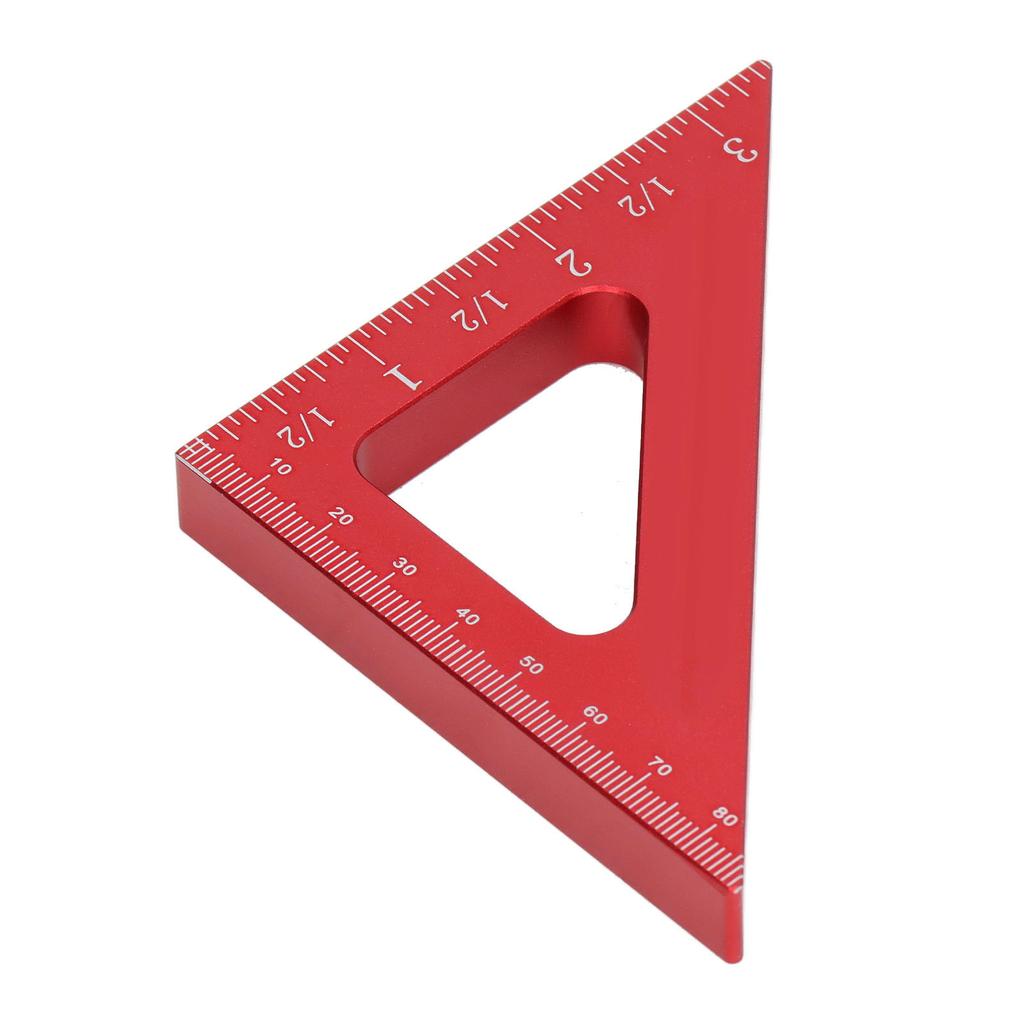 Woodworking Triangle Ruler Inch Metric Measuring Tool 90 45 Degree Carpentry Squares