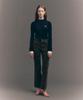 Seteo (W) Soft Corduroy Semi-Flare Pants Brown