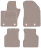 Beige Velours-Fußmatten für: Jeep Compass II MP SUV (2017-)
