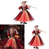 Alice In Wonderland The Red Queen Cosplay Dress For Girls With Polyester Fabric For Costume Parties