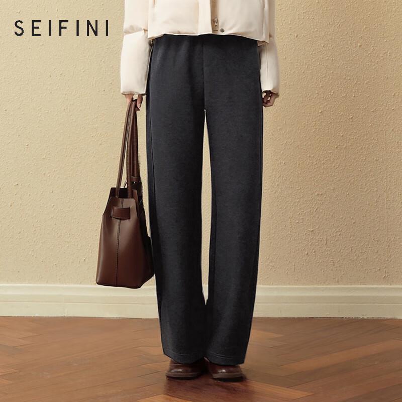 

SEIFINI Women s Slim Straight Casual Commute Pants L