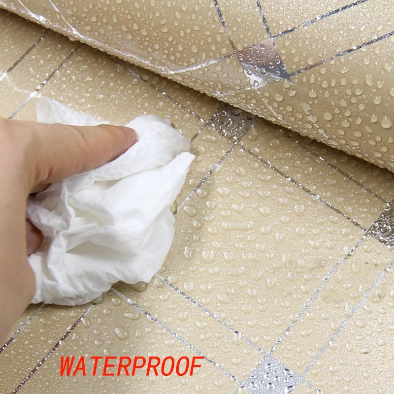 PVC Kitchen Oil-Proof Stickers Gold Waterproof Self-Adhesive Wallpaper Table Countertop High Temperature Cabinet Renovation Film