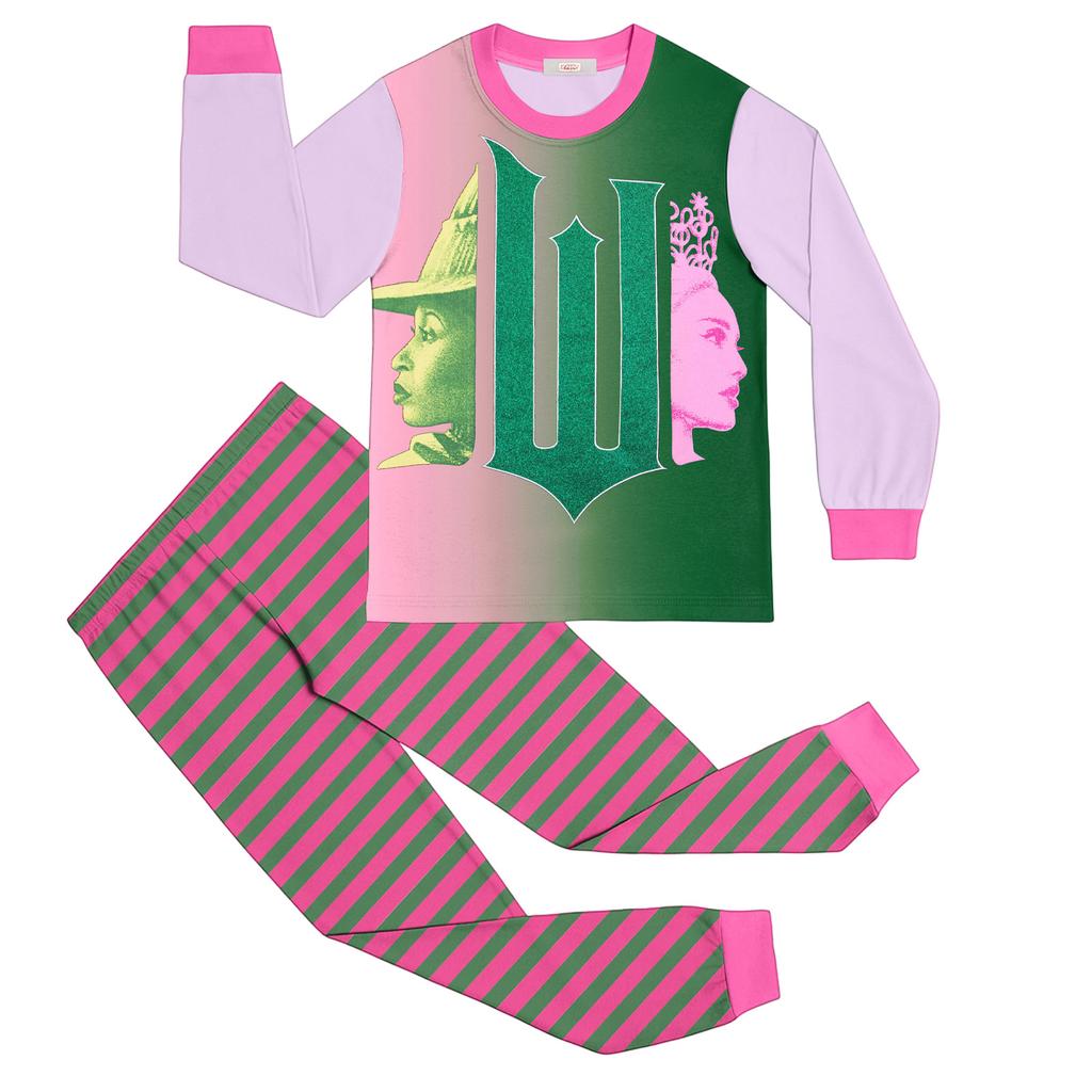 Children's Fashion Suit Skirt Round Neck Long Sleeve Top Pants