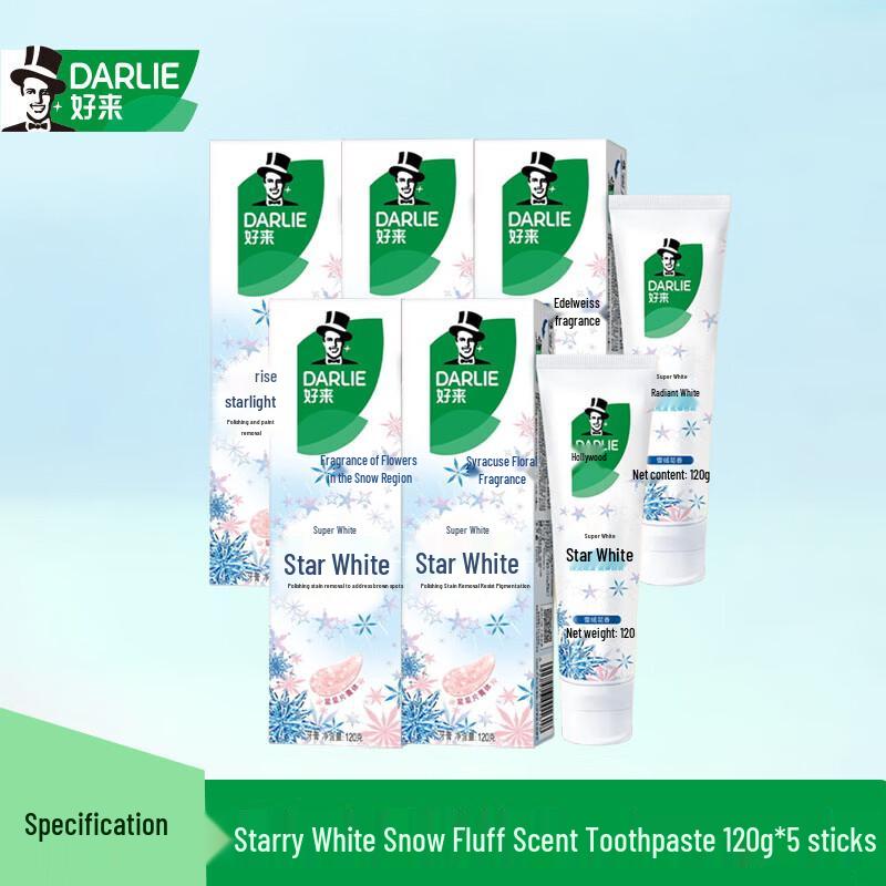 Darlie Starry White Edelweiss Whitening Toothpaste (5-Pack)
