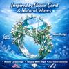 “Creative Ocean Coral Enamel Ring Irregular Fashion Personality Style Adjustable Artistic Statement Jewelry for Women”
